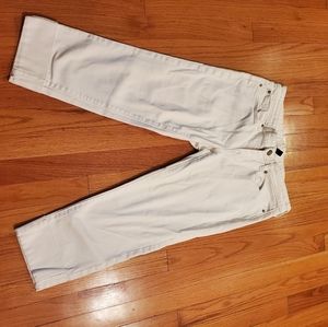 Gap Premium Straight Crop White Pants